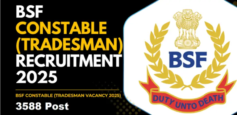 BSF Constable Tradesman Recruitment 2025