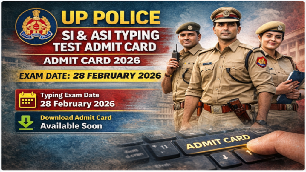 up si asi typing admit card 2026